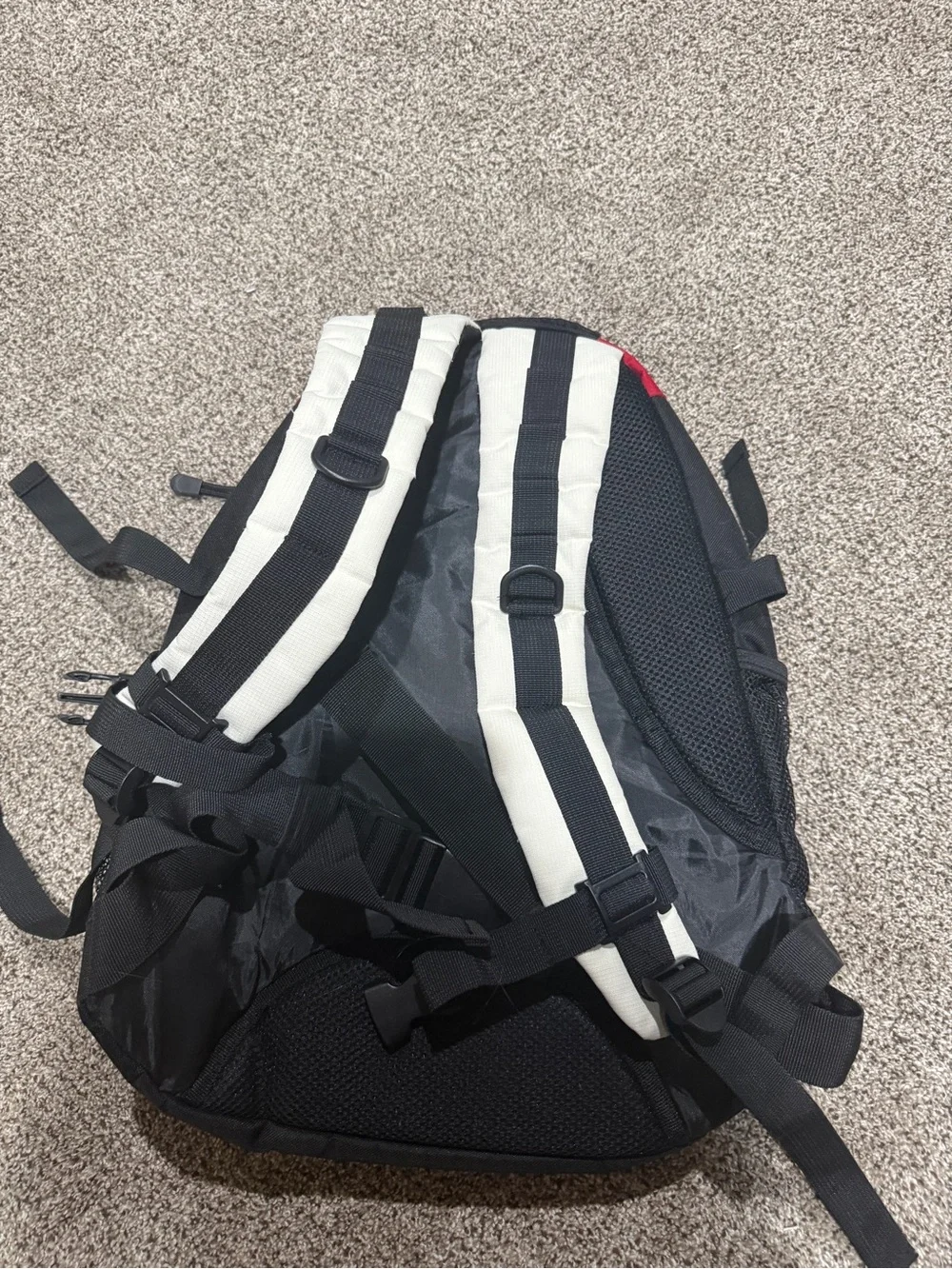 Versatile Red, White & Black Everyday Backpack